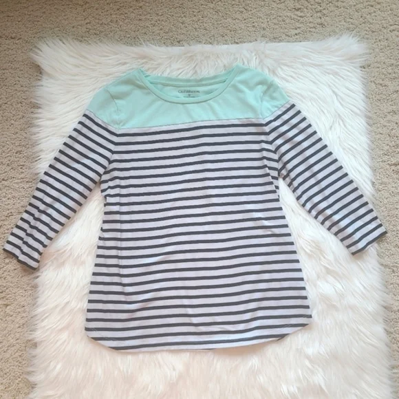 Croft & Barrow 3/4 Sleeve Striped T-shirt - Picture 5 of 15